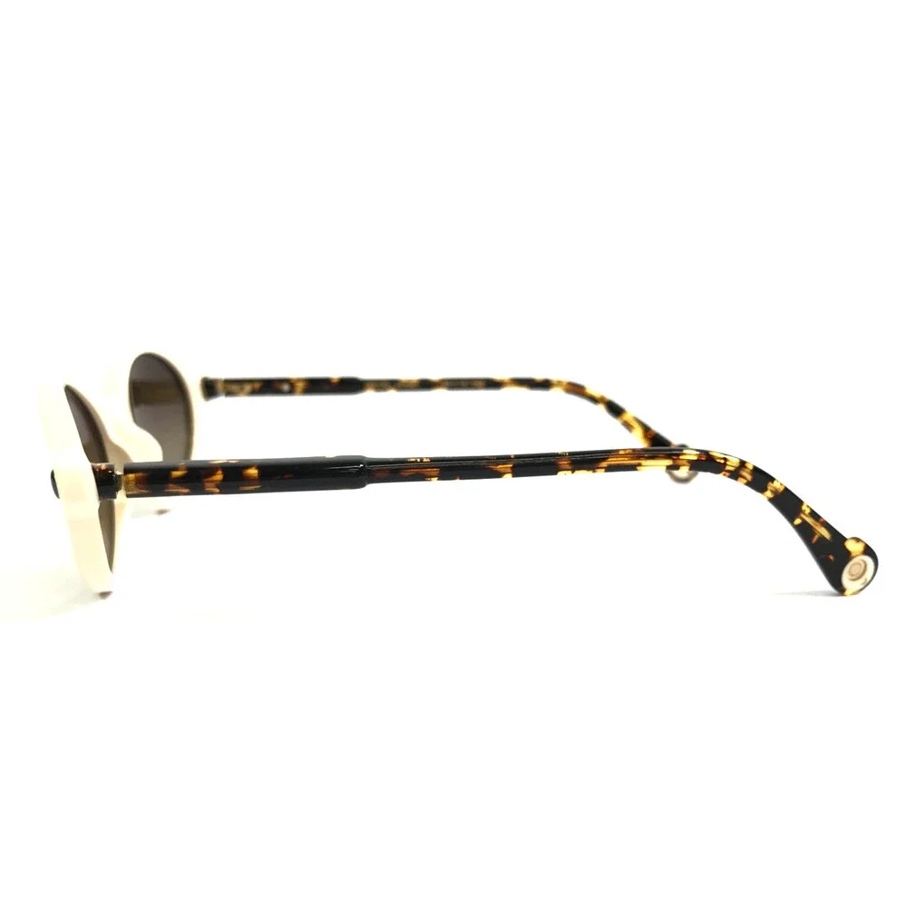 Etnia Barcelona Sunglasses DELOS WHBK White Black Frames Brown Polarized Lenses